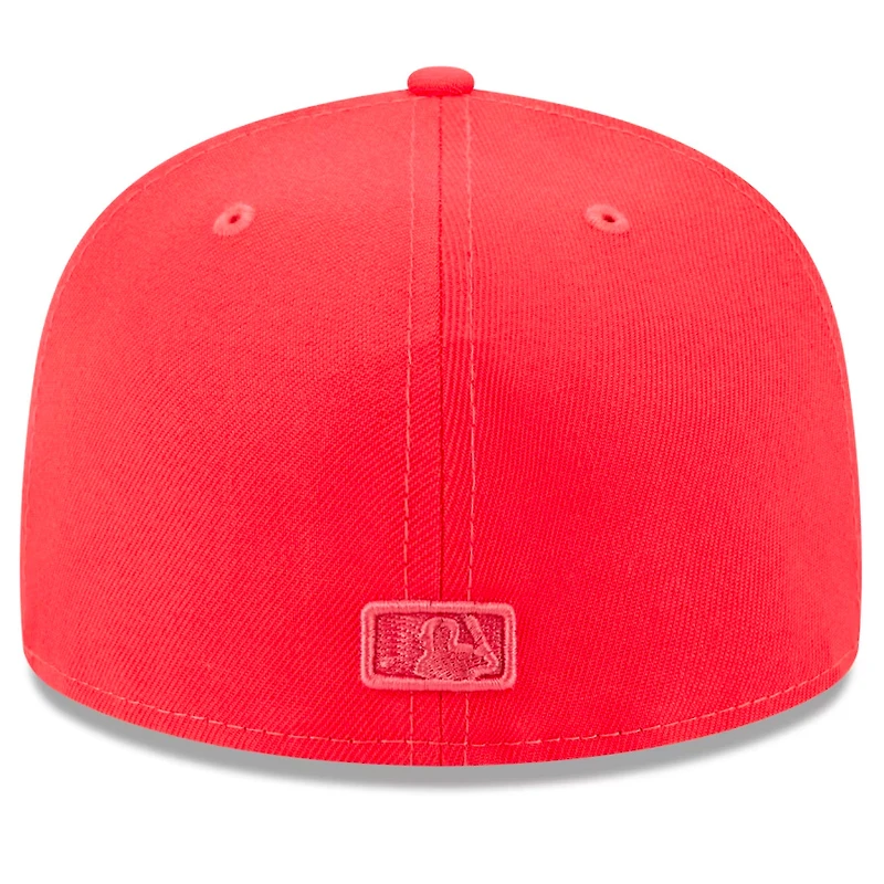 St. Louis Cardinals All Red Basic STL Gray UV New Era 59FIFTY Fitted Hat