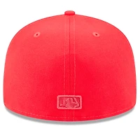 St. Louis Cardinals All Red Basic STL Gray UV New Era 59FIFTY Fitted Hat