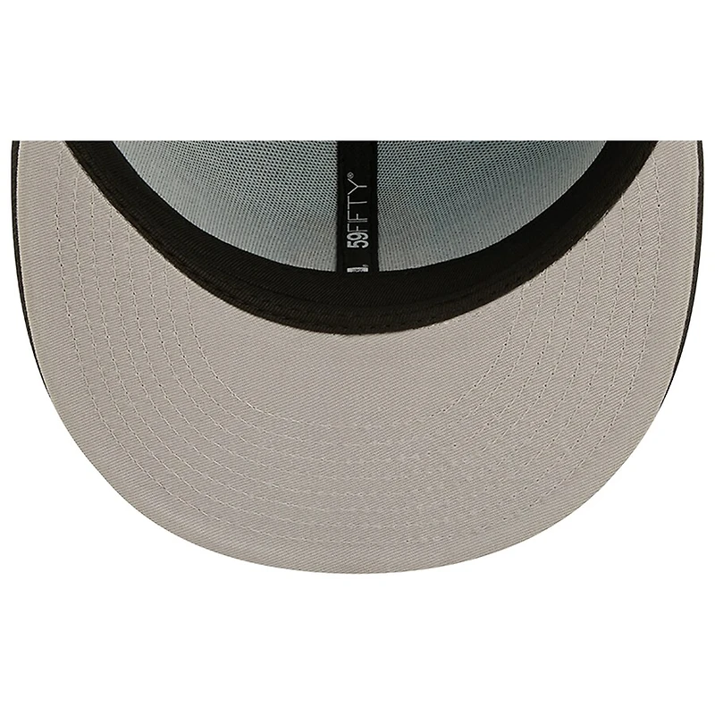 St. Louis Cardinals Light Blue and Black Basic STL Gray UV New Era 59FIFTY Fitted Hat