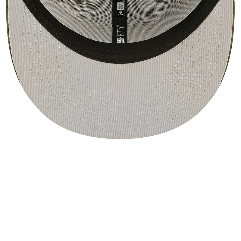 St. Louis Cardinals Olive Green and White Basic STL UV New Era 59FIFTY Fitted Hat