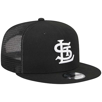 St. Louis Cardinals Mesh Black and White Basic STL Gray UV New Era 9FIFTY Snapback Hat