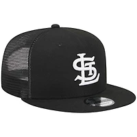 St. Louis Cardinals Mesh Black and White Basic STL Gray UV New Era 9FIFTY Snapback Hat