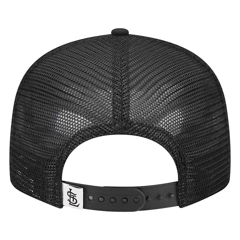 St. Louis Cardinals Mesh Black and White Basic STL Gray UV New Era 9FIFTY Snapback Hat