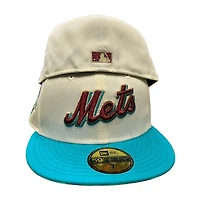 New York Mets Chrome Two Tone 50th Anniversary Patch Gray UV Era 59FIFTY Fitted Hat
