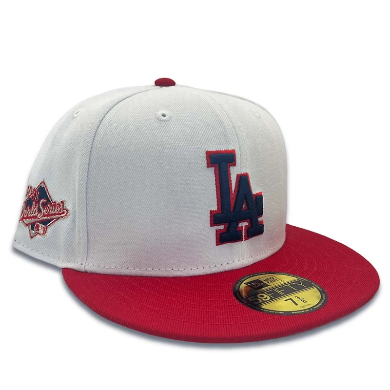 Los Angeles Dodgers Red White & Blue 1988 WS Patch Gray UV 59FIFTY Fitted Hat