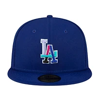 Los Angeles Dodgers Royal Blue Polar Lights 1988 WS Patch Lavender UV New Era 59FIFTY Fitted Hat