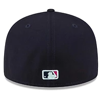 Atlanta Braves Navy Polar Lights 1995 WS Patch Teal UV New Era 59FIFTY Fitted Hat