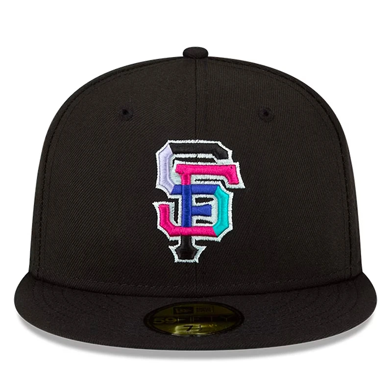 San Francisco Giants Black Polar Lights 2012 WS Patch Teal UV New Era 59FIFTY Fitted Hat