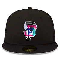 San Francisco Giants Black Polar Lights 2012 WS Patch Teal UV New Era 59FIFTY Fitted Hat