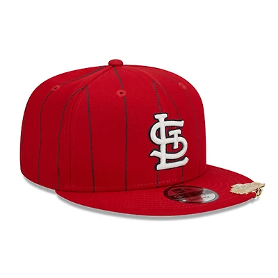 St. Louis Cardinals Red Pinstripe Visor Clip 9FIFTY Snapback
