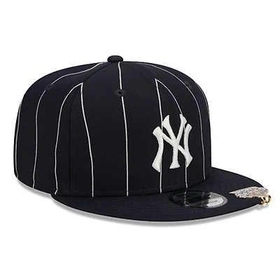 New York Yankees Navy Pinstripe Visor Clip 9FIFTY Snapback