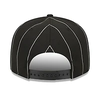 Chicago White Sox Black Pinstripe Visor Clip 9FIFTY Snapback