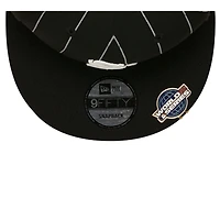 Chicago White Sox Black Pinstripe Visor Clip 9FIFTY Snapback