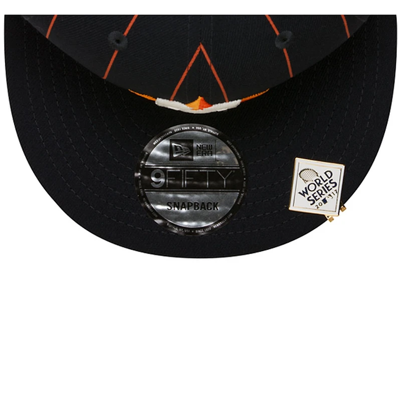 Houston Astros Navy Pinstripe Visor Clip 9FIFTY Snapback