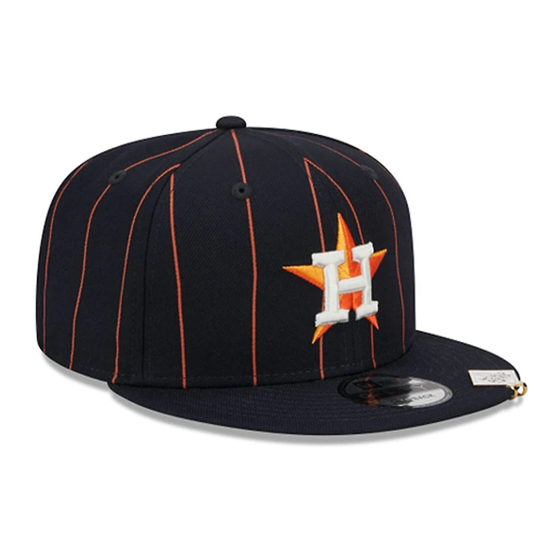Houston Astros Navy Pinstripe Visor Clip 9FIFTY Snapback