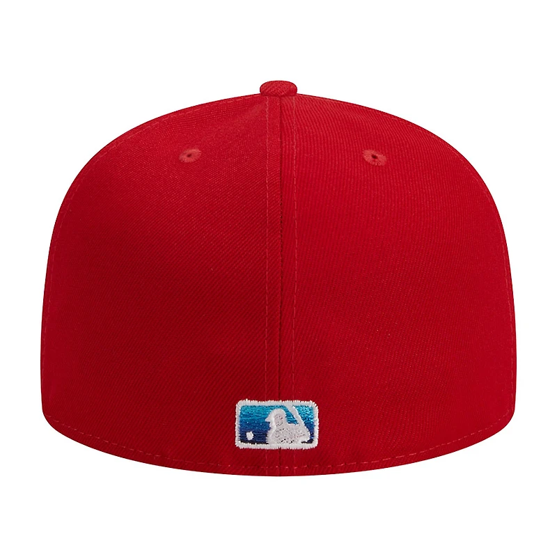 St. Louis Cardinals Red Metallic Gradiant New Era 59FIFTY Fitted Hat