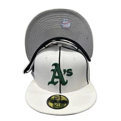 Oakland Athletics White "The Mac" 1989 Battle of the Bay Patch Gray UV New Era 59FIFTY Fitted Hat