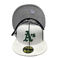 Oakland Athletics White "The Mac" 1989 Battle of the Bay Patch Gray UV New Era 59FIFTY Fitted Hat