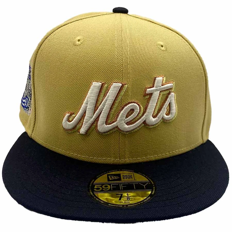 New York Mets Vegas Gold and Navy FHM Pack Subway Series Patch Gray UV Era 59Fifty Fitted Hat