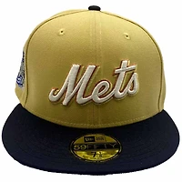 New York Mets Vegas Gold and Navy FHM Pack Subway Series Patch Gray UV Era 59Fifty Fitted Hat