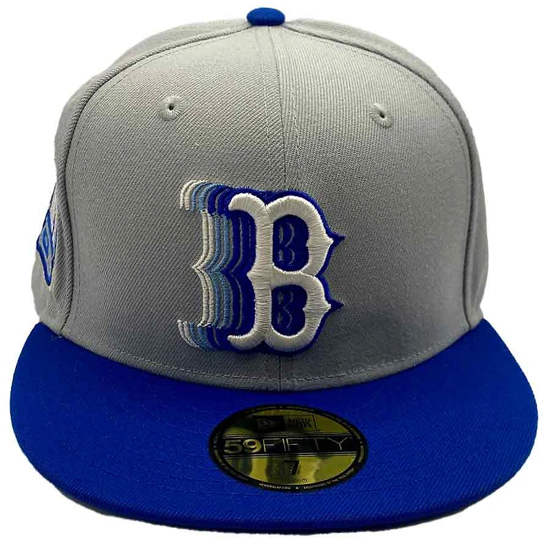 Boston Red Sox Gray and Blue MRodd Pack 1999 All Star Game Patch Icy UV New Era 59Fifty Fitted Hat