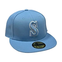 Seattle Mariners Sky Blue Basic Gray UV 59FIFTY Fitted Hat