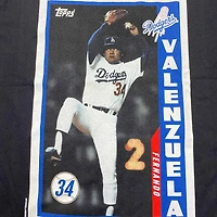 Los Angeles Dodgers Fernando Valenzuela Black Mitchell & Ness x Topps Baseball Card Shirt