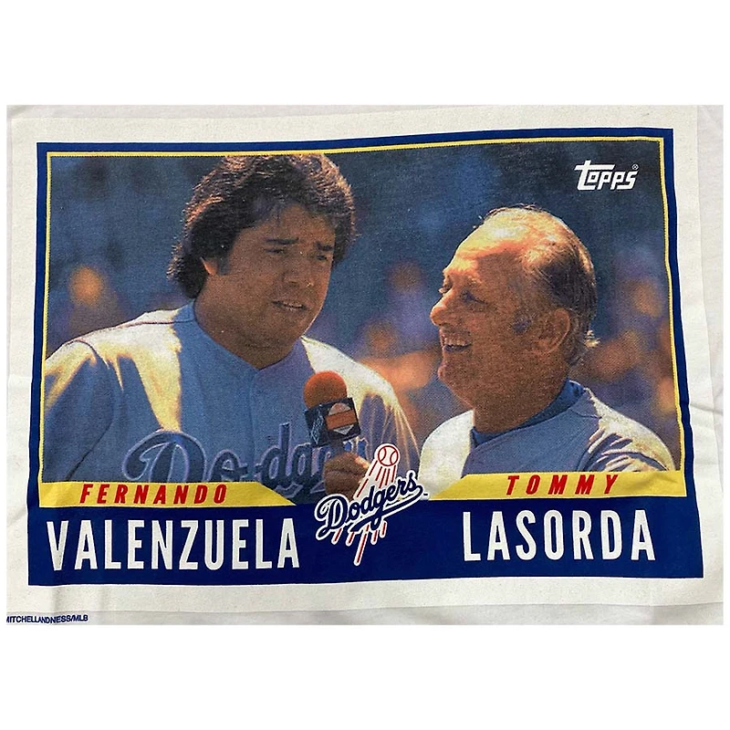 Los Angeles Dodgers Fernando Valenzuela x Tommy Lasorda White Mitchell & Ness Topps Shirt