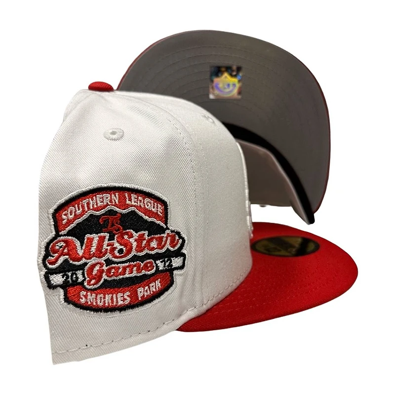 Tennessee Smokies White Red Two Tone 2012 ASG Patch Gray UV 59FIFTY Fitted Hat