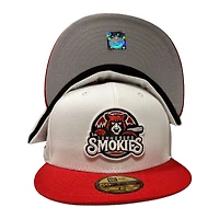 Tennessee Smokies White Red Two Tone 2012 ASG Patch Gray UV 59FIFTY Fitted Hat