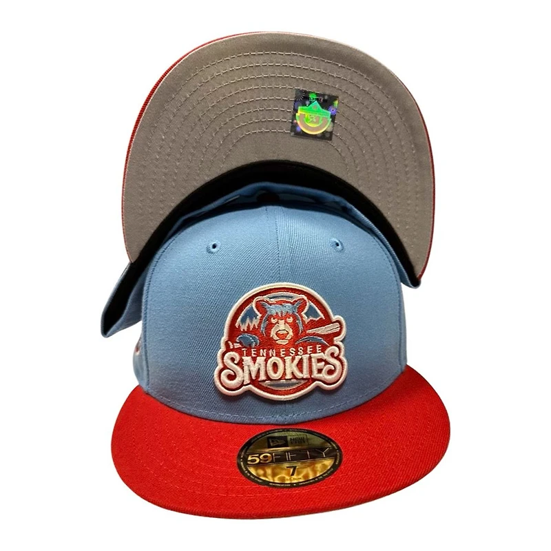 Tennessee Smokies Light Blue Red Two Tone 2012 ASG Patch Gray UV 59FIFTY Fitted Hat