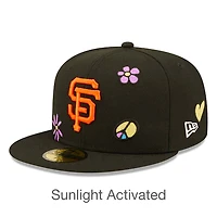 San Francisco Giants Black Sunlight Pop Gray UV 59FIFTY Fitted Hat