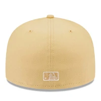 Oakland Athletics Brown Raffia Front Gray UV 59FIFTY Fitted Hat