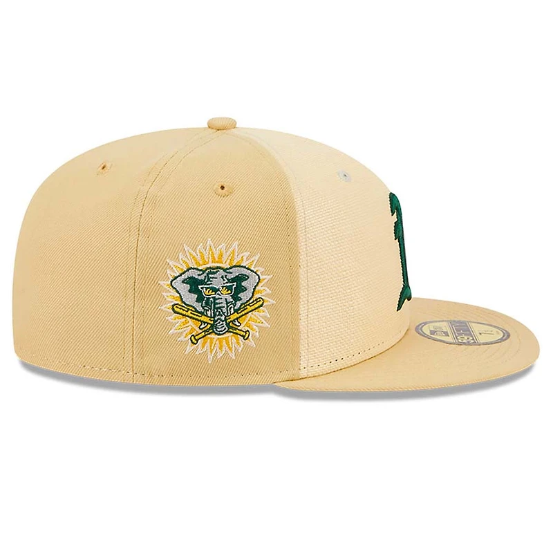 Oakland Athletics Brown Raffia Front Gray UV 59FIFTY Fitted Hat