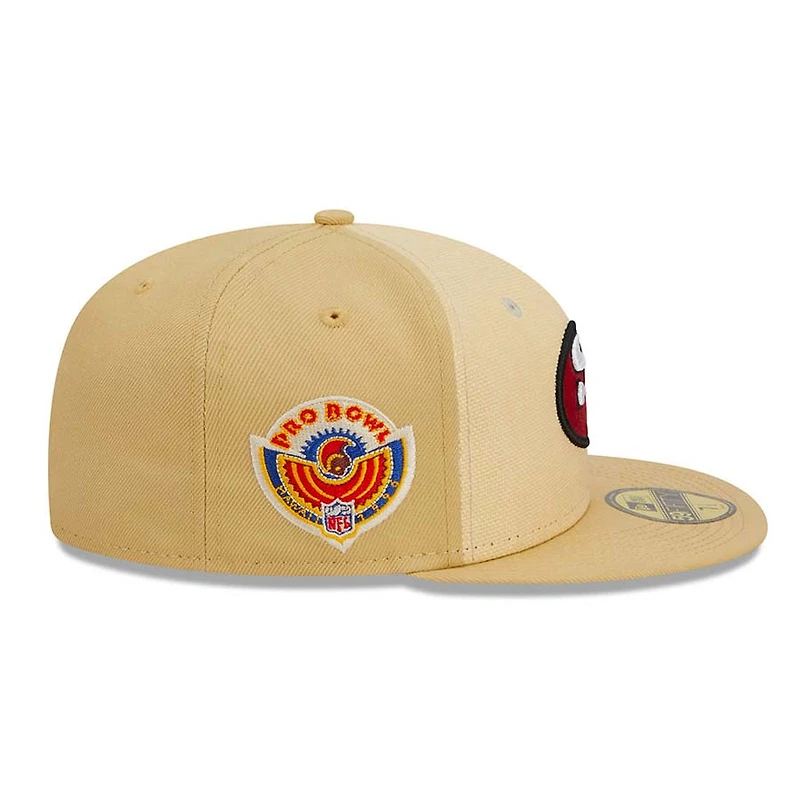 San Francisco 49ers Brown Raffia Front Gray UV 59FIFTY Fitted Hat