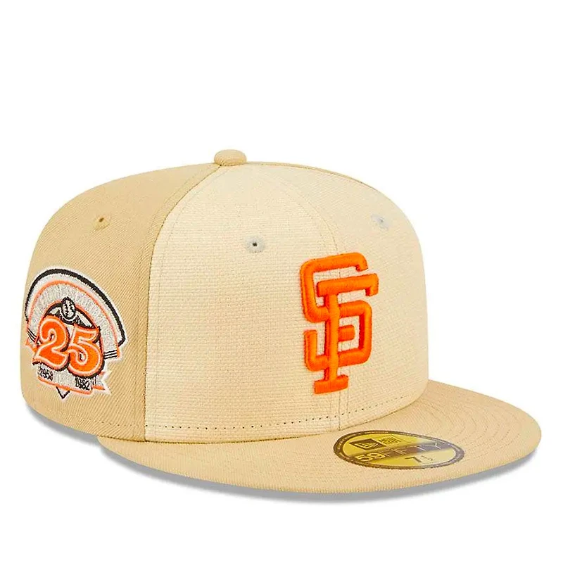 San Francisco Giants Brown Raffia Front Gray UV 59FIFTY Fitted Hat