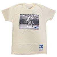 Los Angeles Dodgers Off White Fernando Valenzuela Photo Mitchell & Ness Portrait T-Shirt