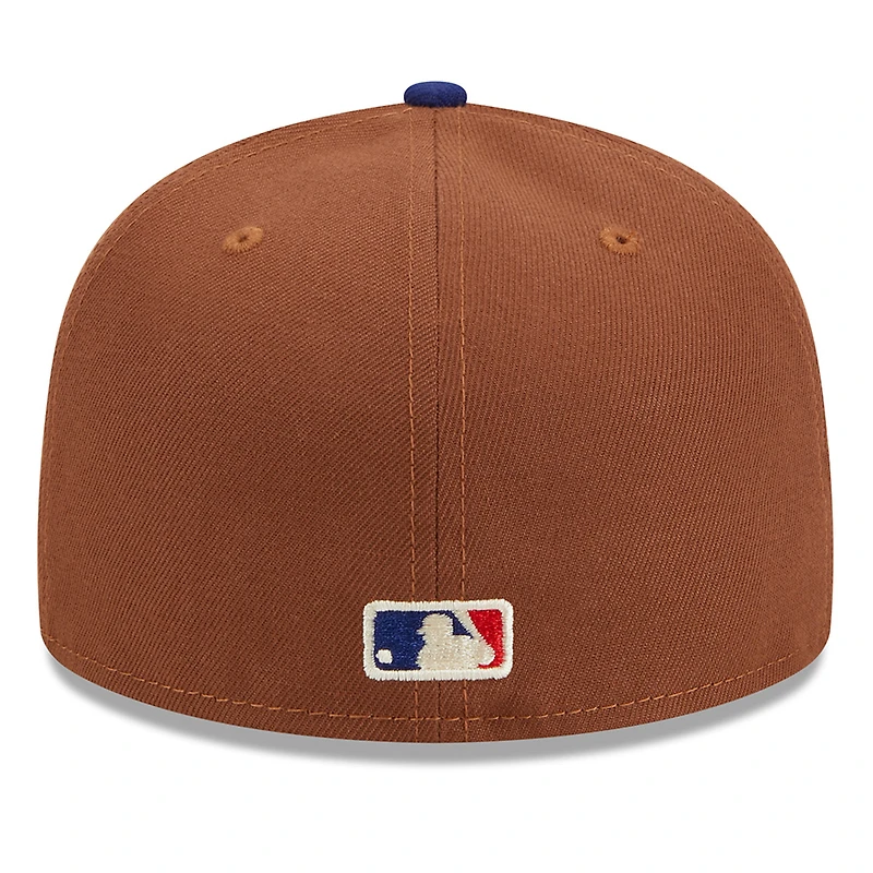 Los Angeles Dodgers Brown Harvest 40th Patch Gray UV 59FIFTY Fitted Hat