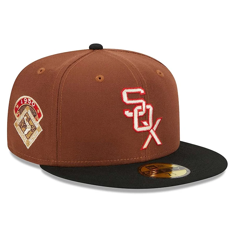 Chicago White Sox Brown Harvest 1950 Patch Gray UV 59FIFTY Fitted Hat