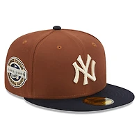 New York Yankees Brown Harvest 2009 Patch Gray UV 59FIFTY Fitted Hat