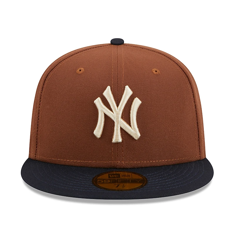 New York Yankees Brown Harvest 2009 Patch Gray UV 59FIFTY Fitted Hat