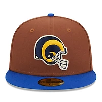 Los Angeles Rams Brown Harvest 2000 SB Patch Gray UV 59FIFTY Fitted Hat