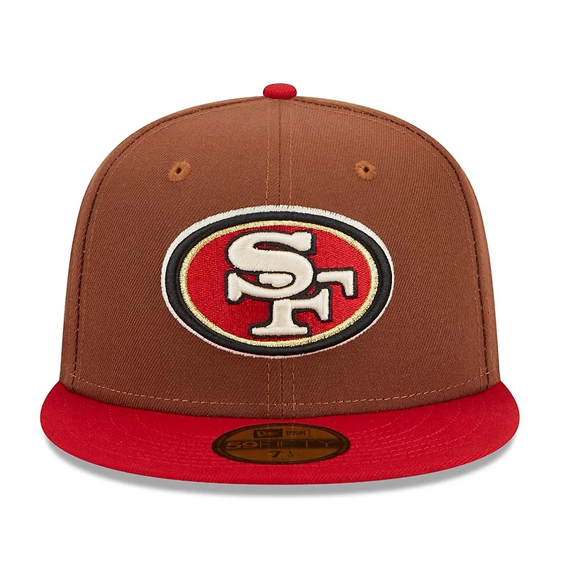 San Francisco 49ers Brown Harvest 70th Patch Gray UV 59FIFTY Fitted Hat