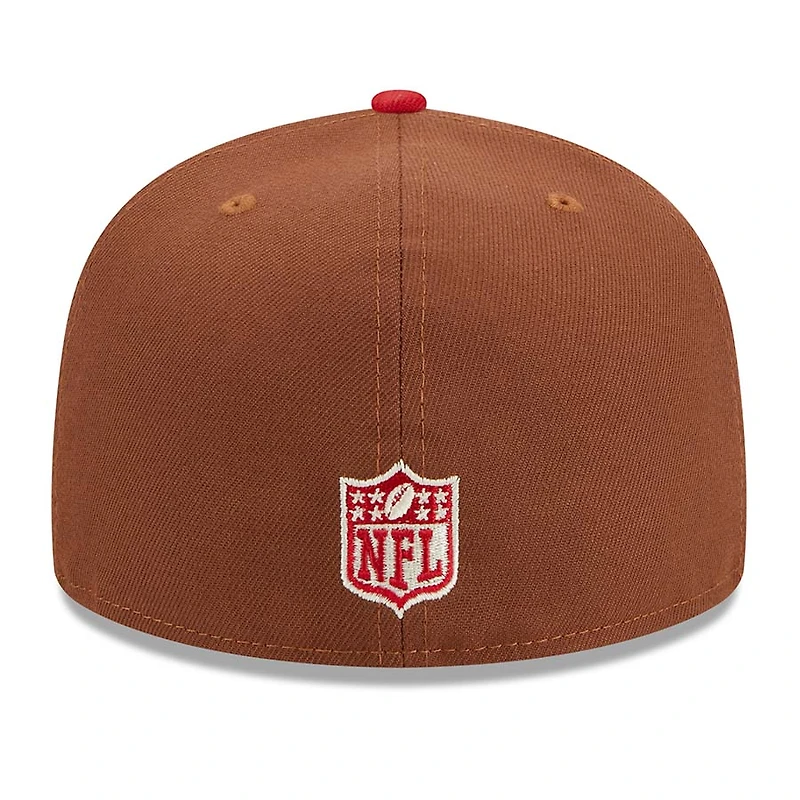 San Francisco 49ers Brown Harvest 70th Patch Gray UV 59FIFTY Fitted Hat