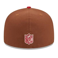 San Francisco 49ers Brown Harvest 70th Patch Gray UV 59FIFTY Fitted Hat