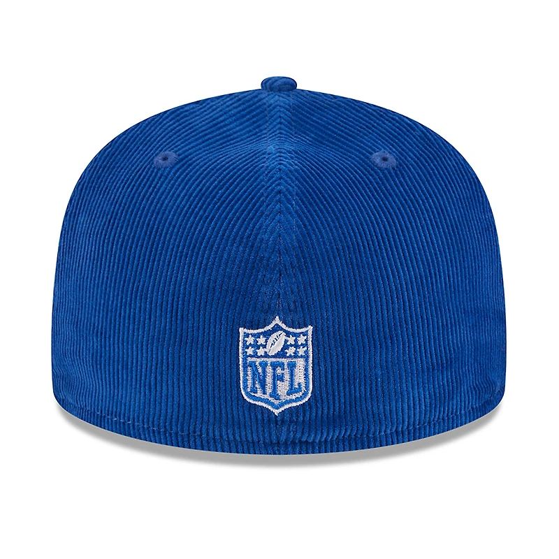 Los Angeles Rams Royal Blue Throwback Corduroy SB LVI Patch Gray UV 59FIFTY Fitted Hat