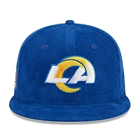 Los Angeles Rams Royal Blue Throwback Corduroy SB LVI Patch Gray UV 59FIFTY Fitted Hat