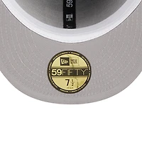 Las Vegas Raiders Black Throwback Corduroy 1990 Hawaii Pro Bowl Patch Gray UV 59FIFTY Fitted Hat