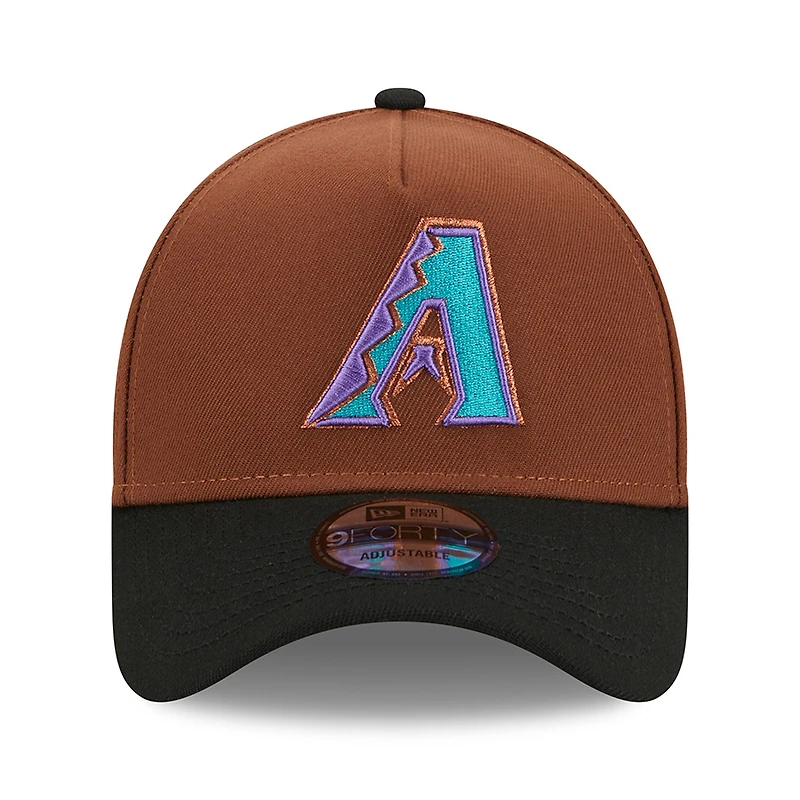 Arizona Diamondbacks Brown Harvest 2001 WS Patch 9FORTY New Era Adjustable Hat