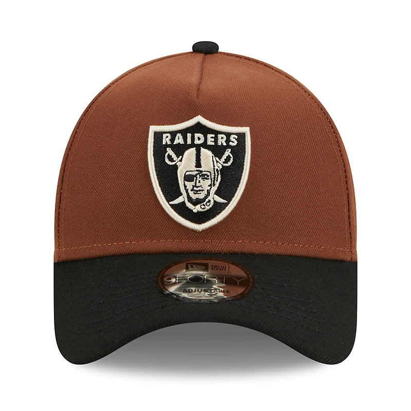 Las Vegas Raiders Brown Harvest SB XVIII Patch 9FORTY New Era Adjustable Hat